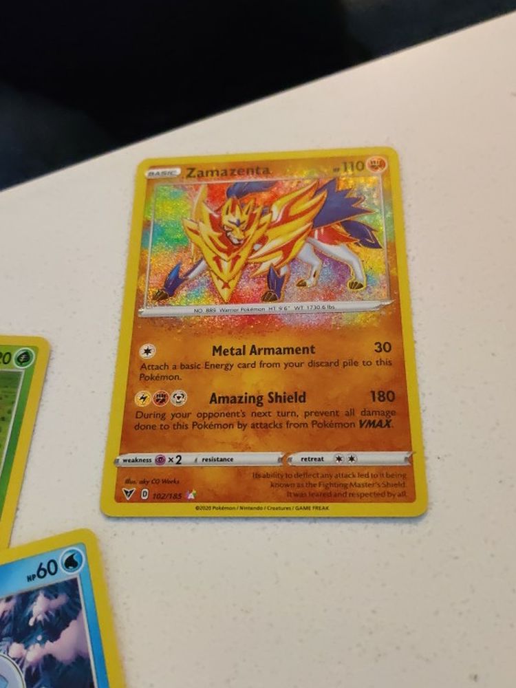 Pokemon Holographic Zamazenta Card