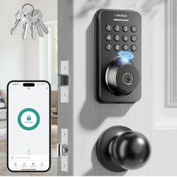 U68 Fingerprint Keypad Deadbolt with Knob Set, Matte Black
Keyless Entry Door Lock with App Control, Door Locks for Front Door, Auto Lock & One-Touch