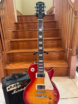 Epiphone Les Paul Standard Pro (Mint) w/ Marshall Amp