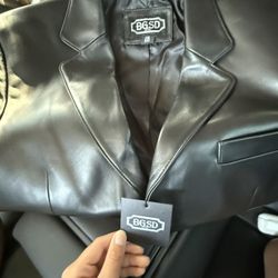 BGSD Leather 2 Button Jacket