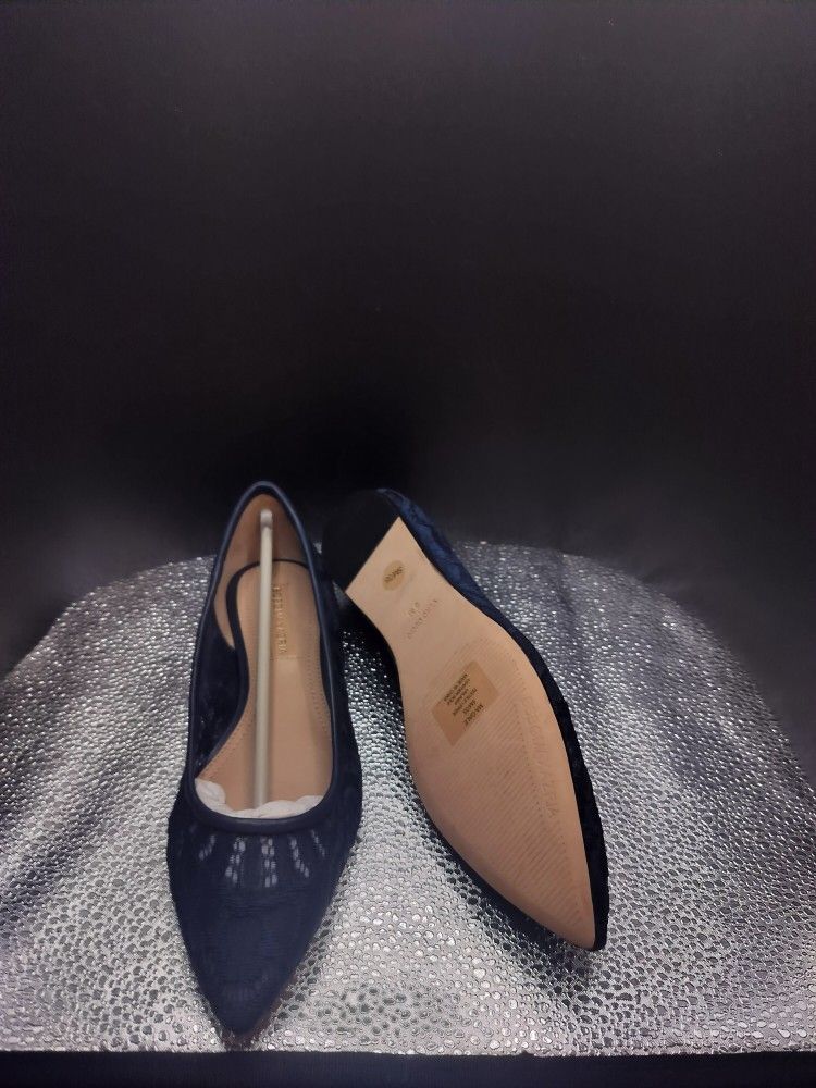 BCBG Max Azira Navy Lace Flats