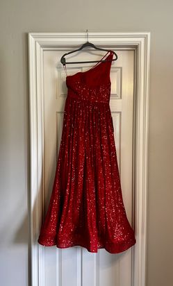 Red Sequin Prom Dress