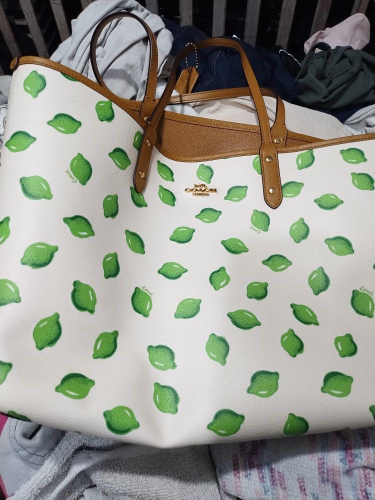 Coach Tote Bag With Limes 