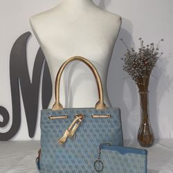 DOONEY BOURKE Vintage Light Blue Dooney Bourke Tote