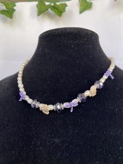 Vintage Designer Pearls With Crystal Beads And Charms 