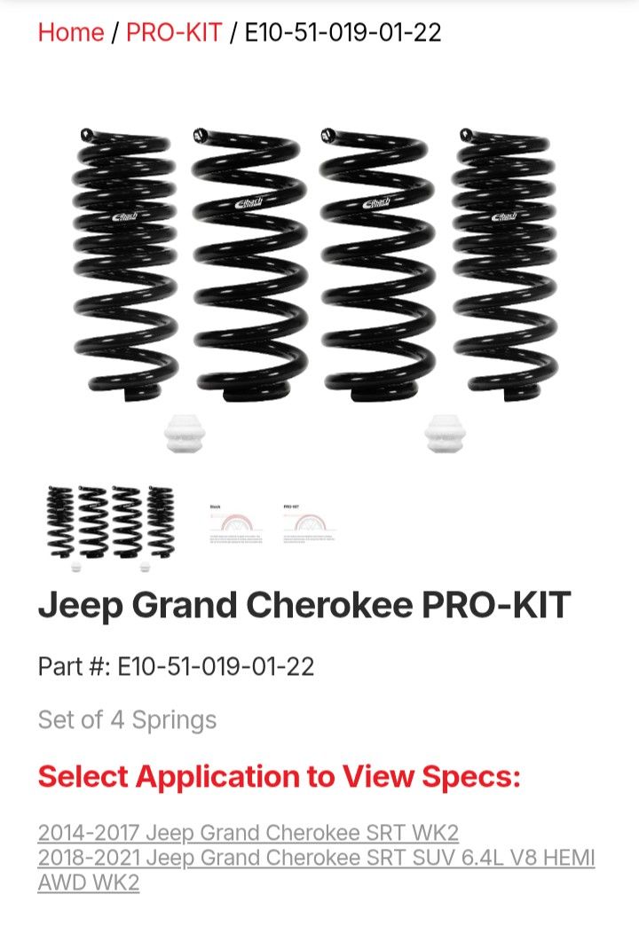 Eibach Jeep Grand Cherokee pro-kit