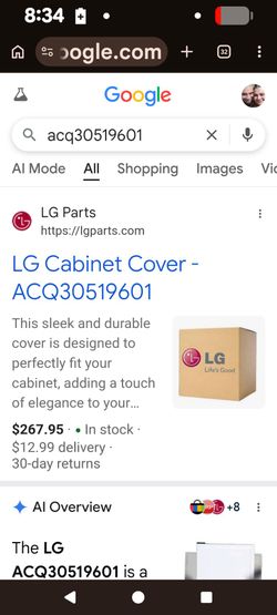 Cover assembly cabinet lg