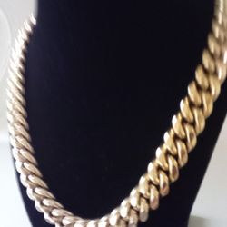 Gold Plated Thick Heavy Necklace Chain 