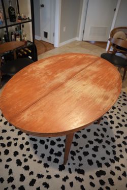 Mid-century modern Danish-style dining table  with 4 chairs