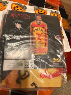 Fireball Whisky One-Piece Adult Halloween Costume