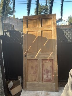 36”x80” Inch six panel front door can deliver and install too for a small fee