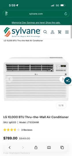 LG 10,000 BTU Wall AC – $400 OBO