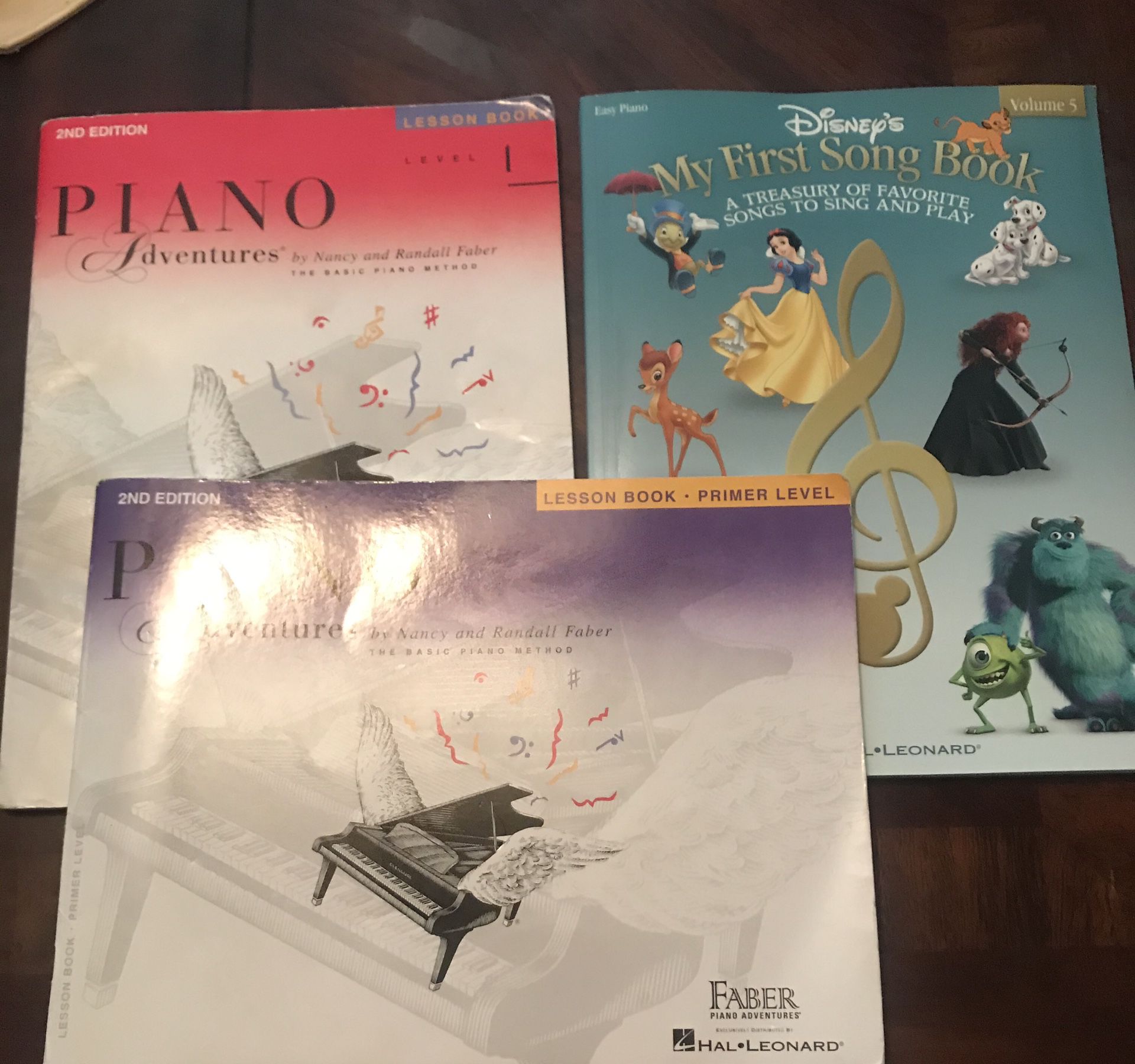 3 beginner piano books
