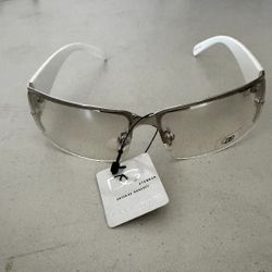 Womens Wrap Rimless Designer Fashion Sunglasses Oval Retro Shades 