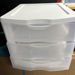 Plastic 3 Drawer Unit