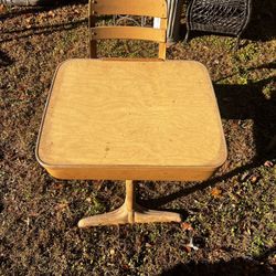 Rare All-Metal Vintage School Desk – Industrial Collectible 
