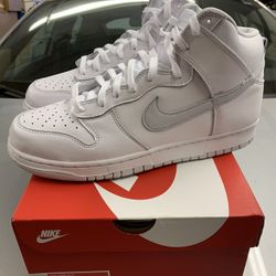 Nike Dunk High White Grey New Size 12
