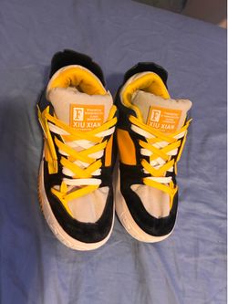 Black & Yellow High-Top Sneakers - Xiu Xian - Women’s Size