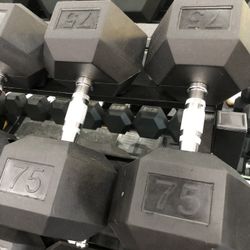 Dumbells Hex 75lbs