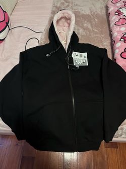 black and pink pro club hoodie