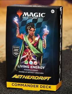 Magic The Gathering Aetherdrift Commander Deck Living Energy Green/Blue/RED