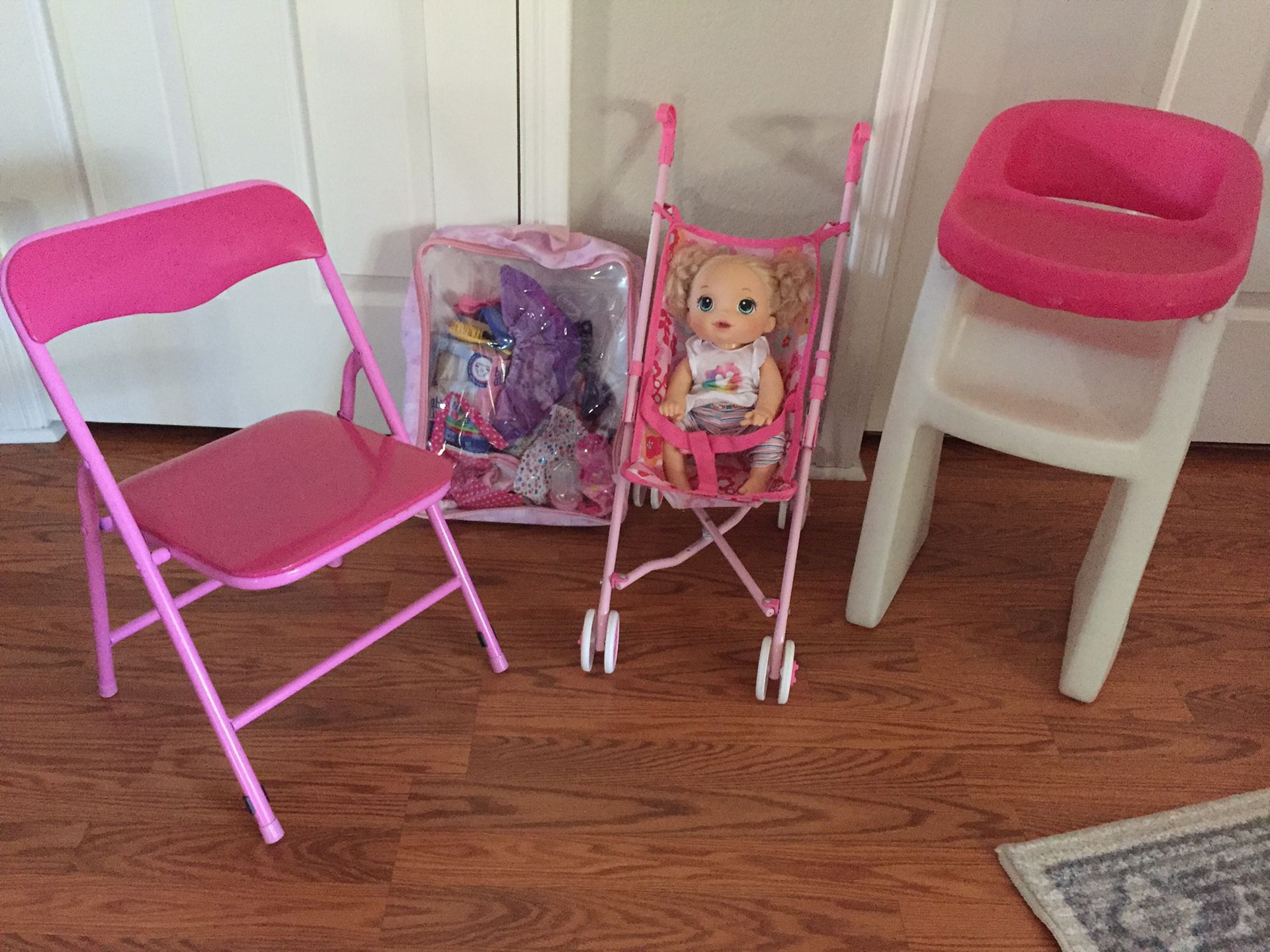 Doll Items and Girls Chair