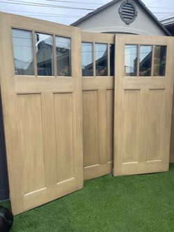 New slabs fiberglass wood grain size w36 h79 $375 each. Universal you can do left or right