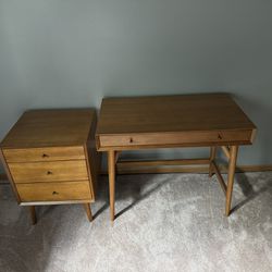 West Elm Mid Century Mini Desk And Side Table