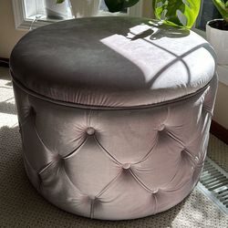 Round Storage Ottoman