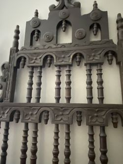 Hand carved wooden  Headboard (Twin) OBO