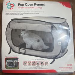 SportPet Designs Large Pop Open Kennel, Portable Cat Cage Kennel, Waterproof Pet bed, Carrier Collection
