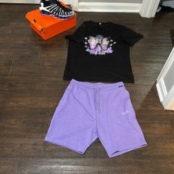 Nikes 9.5 , Shorts Size L , Printed T Size L ( New)