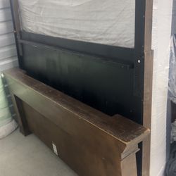 African  king size bed with mattress and box spring