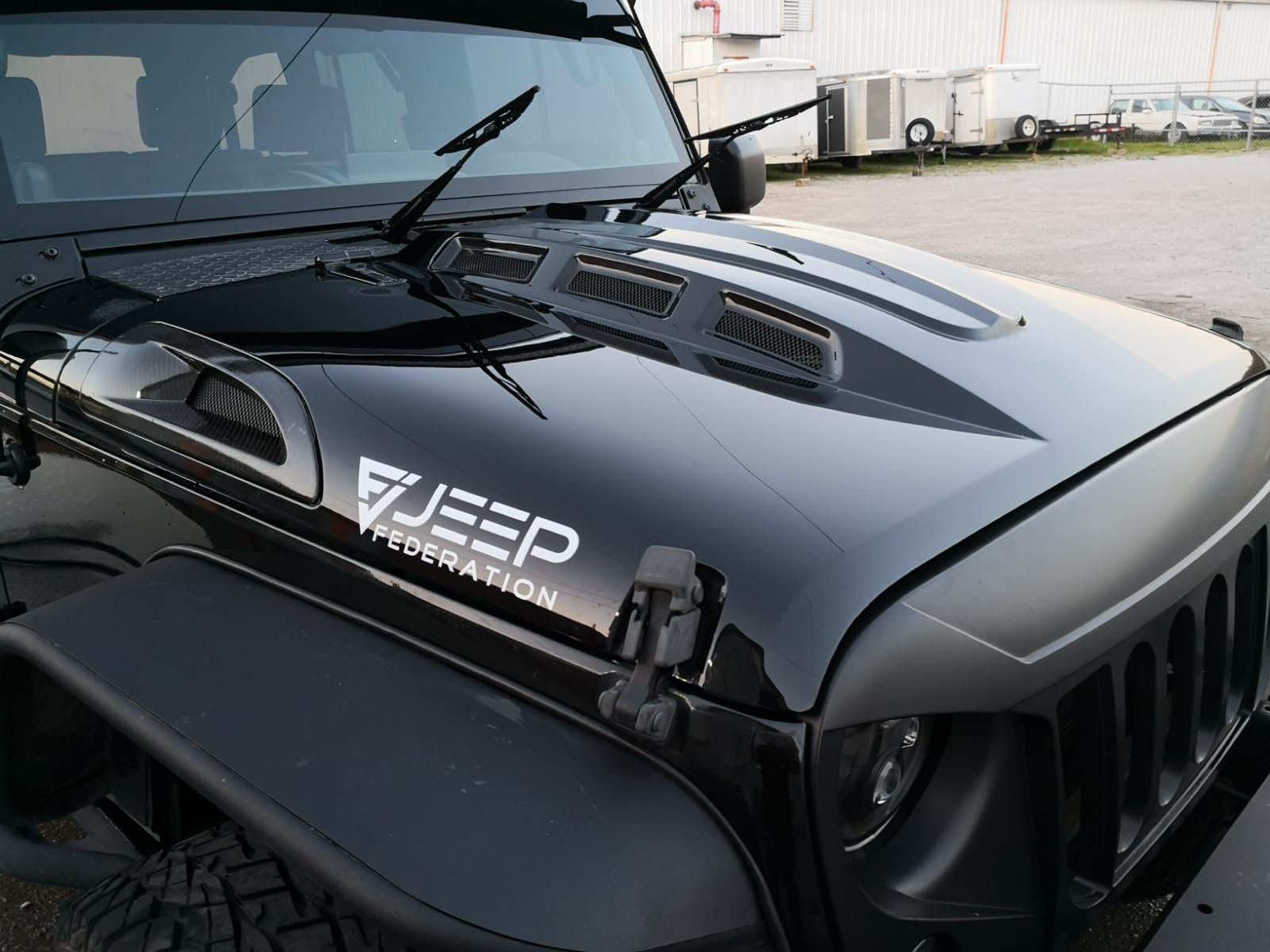 Avenger Style with ABS Vents Hood for Jeep Wrangler JK 07-17