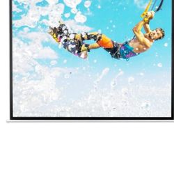 Pyle 84" Portable Motorized Matte White Projector Screen - Automatic Projection Display with Wall/Ceiling Mount, Remote and Case - for Home Movie Thea