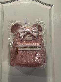 Loungefly Disney Minnie Mouse Cotton Candy Sequin Mini Backpack