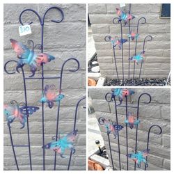 METAL GARDEN BUTTERFLIES DECOR 