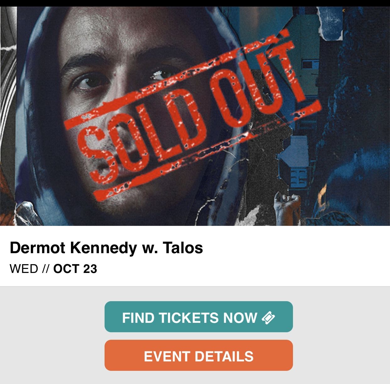 Dermot Kennedy 10/23 (2 tickets + 2 Vertigo Lounge)