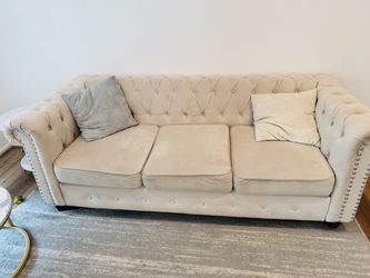 Sofa set with side tables and coffee table