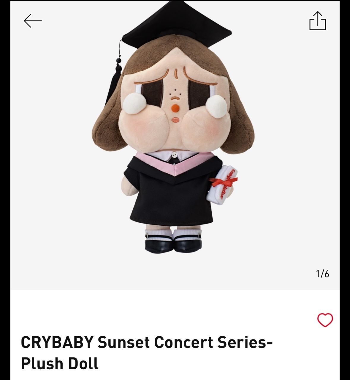 CRYBABY Sunset Concert Series Plush Doll