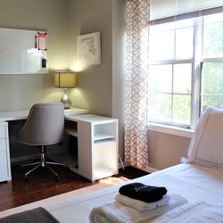 White L- Shaped Desk With Chair