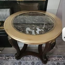 Glass & Wood Coffee Table