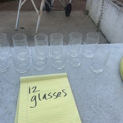 12 Glasses Fragile Lot Of 12 $5 For All
