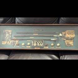 Decorative accent golf history display shadow box