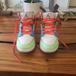 Jordan Air Jordan 1 Mid Boys Multicolor Mid Top Sneakers Size 6Y