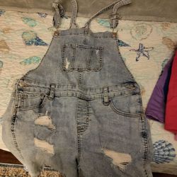 Adorable short overalls denim size medium from Maurices