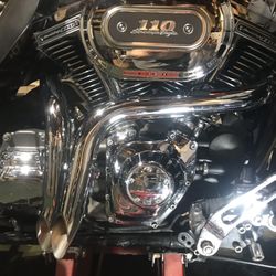 Chrome  1.75" Pipe Exhaust Fit For Harley Touring 2010-2013