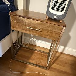 Wood And Metal Nightstands