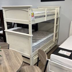 Twin Over Twin Bunkbed With Trundle 