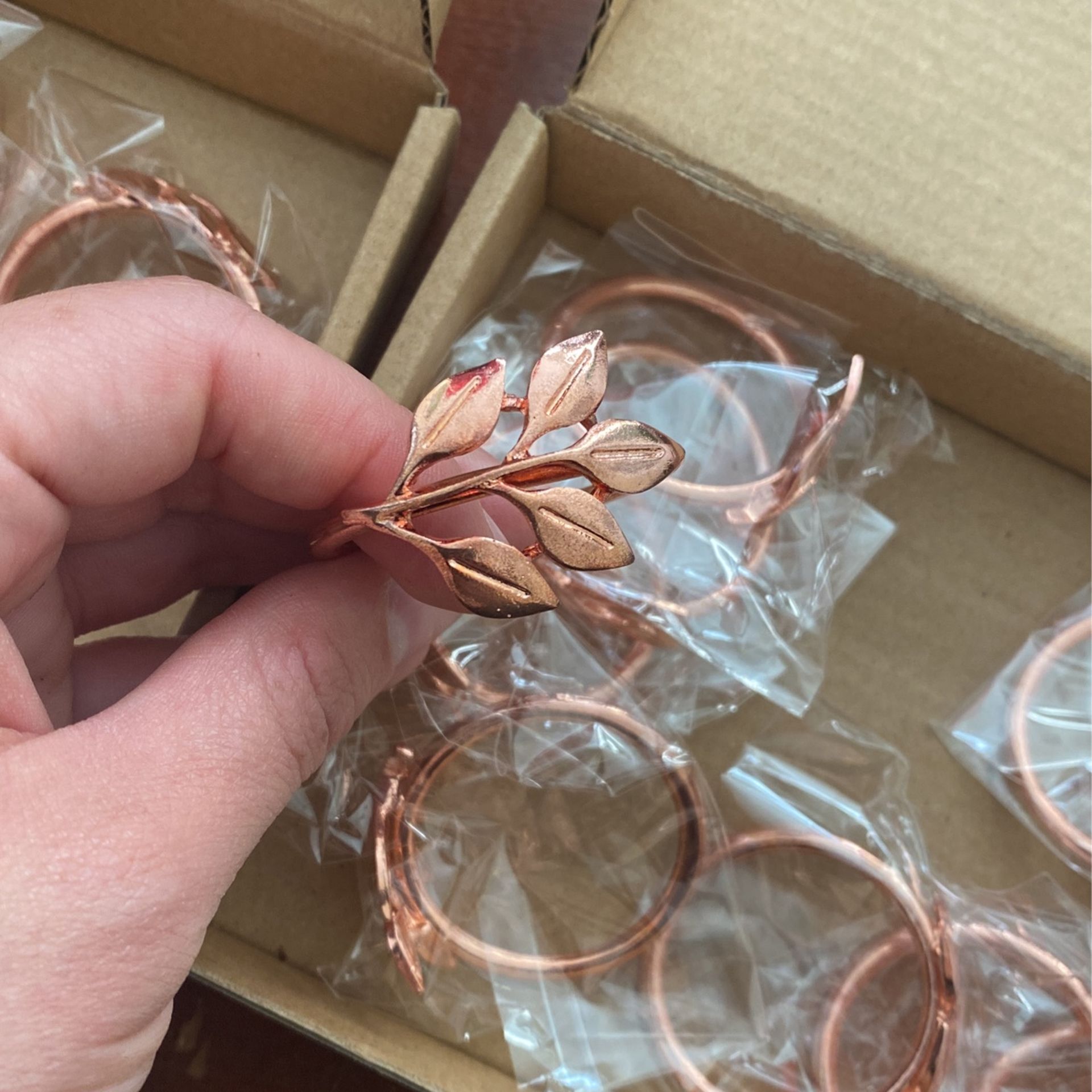 Rose Gold Napkin Rings 